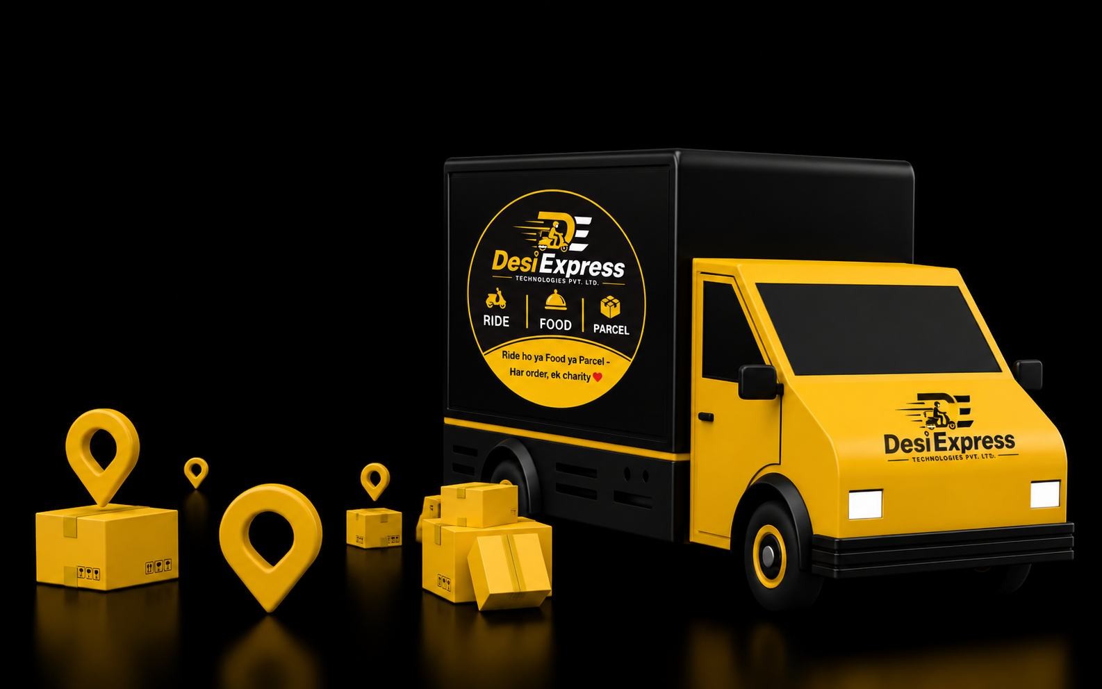 Desi Express parcel delivery truck